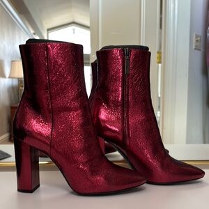 Saint Laurent Lou 95 zip bootie 38.5